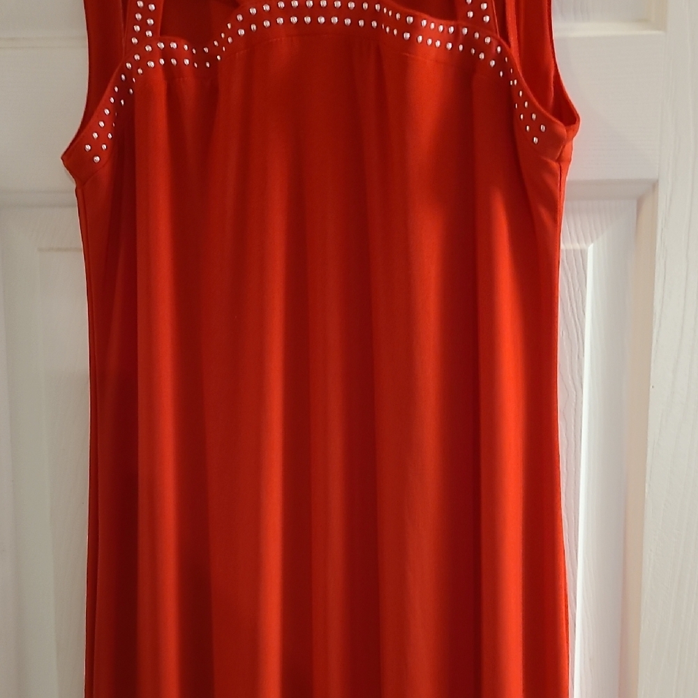 Spense Red Studded Midi Dress - Picture 3 of 10